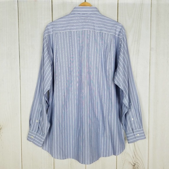Jos. A. Bank Blue Striped Tailored Fit Shirt - Picture 2 of 7